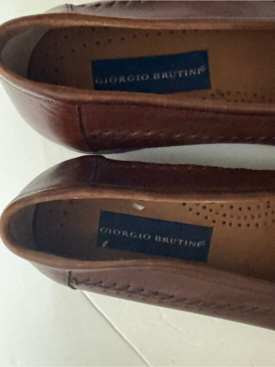 Giorgio Brutini Brown Woven Tassel Loafers Men’s 9.5D Leather Brazil main image 10
